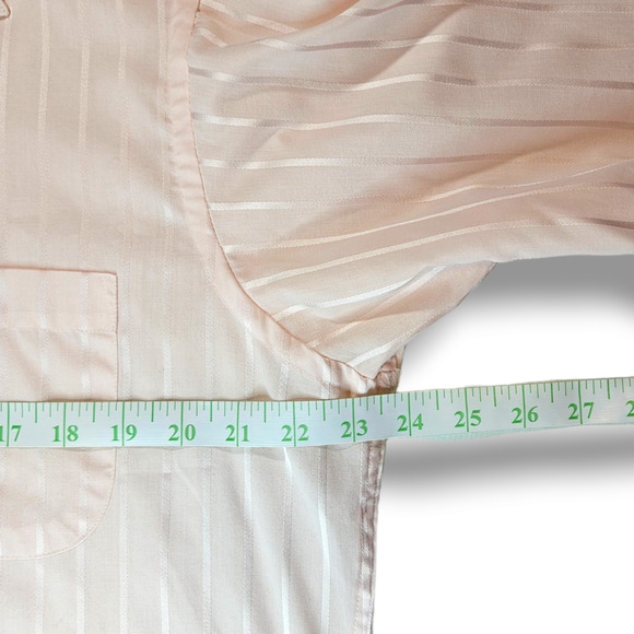 Christopher Lena Barrel Cuff Striped Dress Shirt Sz. 16.5 Length 34-35 Pink - Picture 7 of 9